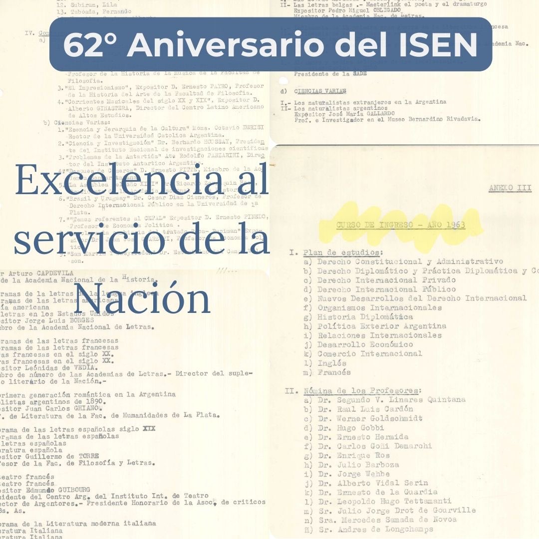 10 de abril: 62º aniversario del Instituto del Servicio Exterior de la Nación 🧑‍🎓👩🏻‍🎓

Abrimos 🧵