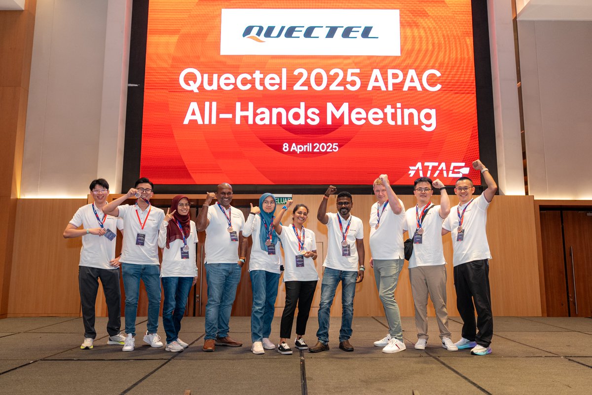 Quectel_IoT's tweet image. The Quectel APAC team recently gathered in Penang, Malaysia, for a memorable event with over 200 colleagues from across the region.
It was a great chance to celebrate our achievements, align on future goals, and strengthen the collaboration behind our success.
#TeamQuectel