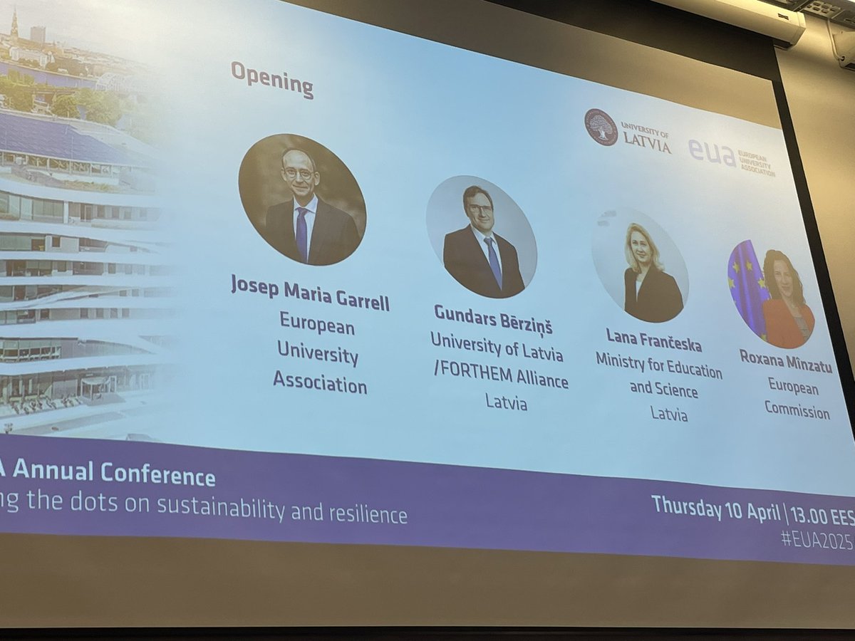 DaniellaTilbury's tweet photo. In #Riga at #European Universities Association gathering of university presidents, rectors and university leaders. Privileged to be invited to speak alongside the MInister for Science and Education in Latvia and key figures in the sector. #competitiveness #sustainability https://t.co/2pAdn5310D