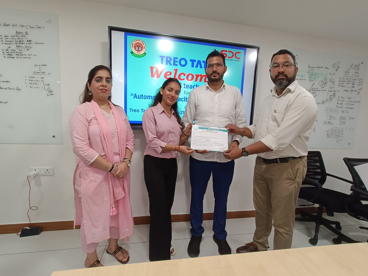 TreoTata's tweet photo. We proudly celebrate the successful completion of the CBSE Training of Trainers (TOT) at Treo Tata (Go Auto Pvt Ltd), New Delhi. This hands-on program equipped 30 CBSE educators with real-world industry exposure, covering dealership operations and next-gen automotive technologies https://t.co/Iadpy5jflu