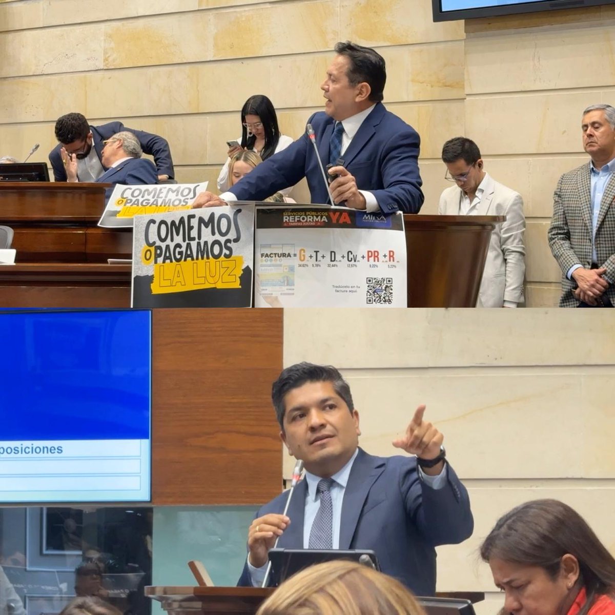 PartidoMIRA's tweet photo. ¡Colombia está en riesgo de apagón! Los usuarios necesitan soluciones inmediatas.

El presidente @petrogustavo retomó una preocupación que el Partido MIRA ha venido advirtiendo desde 2012 y que reiteramos en 2024 en el @SenadoGovCo: el sistema eléctrico nacional requiere una reforma urgente.

Se debe revisar el modelo tarifario en energía eléctrica. Y lo dijimos con pruebas en el debate de control político del 5 de marzo de 2024: los usuarios están pagando cobros injustos por fallas que no les corresponden.