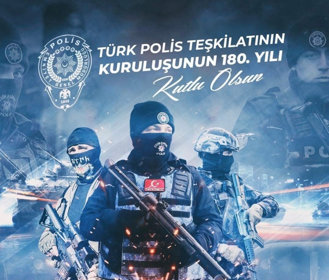 Kahraman Türk Polis Teşkilatımızın Polis Haftası Kutlu Olsun…🇹🇷
180.yıl 🇹🇷
#PolisHaftası