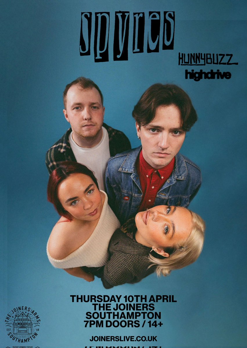 The Joiners (@joinerslive) on Twitter photo Tonight! ๐ฃ๏ธ๐ฏ๏ธ
Return of Scotland's indie pop rockers <a href="/spyr3s/">๐๐๐๐
๐ธ๐</a> to Joiners, always a super fun show!
Plus a fantastic support bill in Hunnybuzz + Highdrive so get down early ๐ซถ
Tix still available at joinerslive.co.uk the door!
FFO : Best Coast, Coach Party, Mysterines Tonight! ๐ฃ๏ธ๐ฏ๏ธ
Return of Scotland's indie pop rockers <a href="/spyr3s/">๐๐๐๐
๐ธ๐</a> to Joiners, always a super fun show!
Plus a fantastic support bill in Hunnybuzz + Highdrive so get down early ๐ซถ
Tix still available at joinerslive.co.uk the door!
FFO : Best Coast, Coach Party, Mysterines