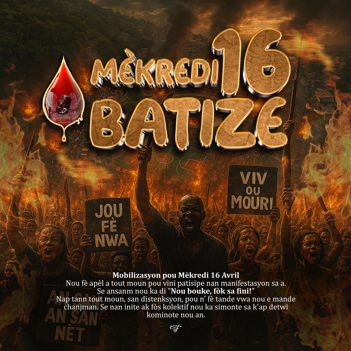 Zakamede72350's tweet image. Antouka #CPT ak #Primati plen #Polisye kap ba yo #Sekirite padan #Polisye ap #Tonbe tankou #Lapli

#Chèf Mwen,#kòmandan m, kot #Konsyans ou pou w wè #Nèg sa yo Pa bay #Rezilta #Bilan yo 0 pi gwo #Reyalizasyon yo se kite #Gang #Touye nou

Kite #Pèp la sove #Tèt li
Libète ou lanmò