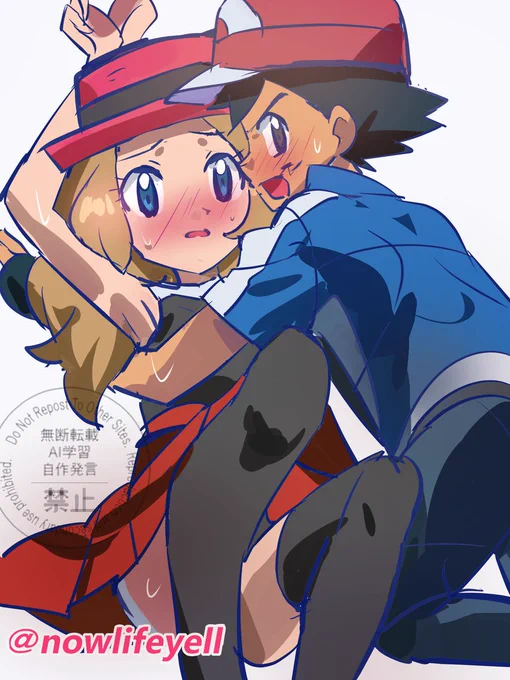 サトシ×セレナ 危機迫るふたり サトセレ #アニポケ #anipoke #サトセレ