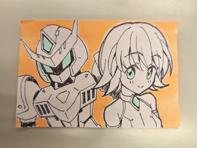 学校で即興で描いたもの 好きなものの影響がもろに出ている 