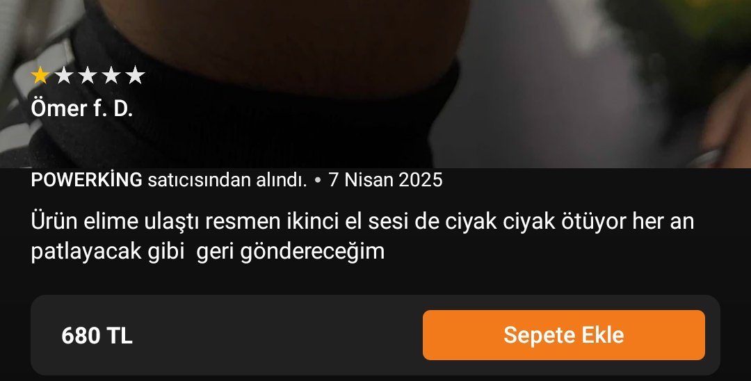 Bin tane iyi yorum olsa da almam mesela