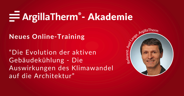 ArgillaTherm's tweet photo. Neues Online-Training in der ArgillaTherm-Akademie:
„Die Evolution der aktiven Gebäudekühlung - Die Auswirkungen des Klimawandel auf die Architektur“

Jetzt kostenlos anmelden: https://t.co/rI2K8yRDYH

#argillatherm #naturklimadecke #naturklimasysteme #heizen #kühlen #lüften https://t.co/zUwDwJF4We