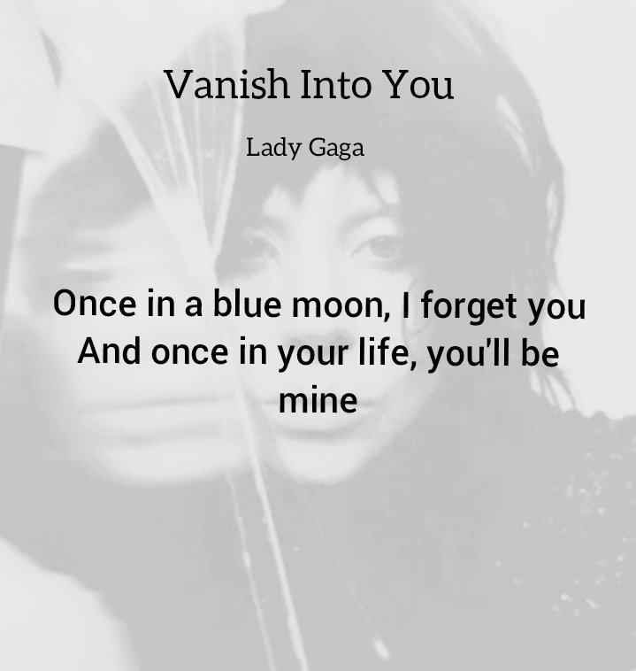 ever_found's tweet photo. Lady Gaga – Vanish Into You https://t.co/qrHhVAFoOU