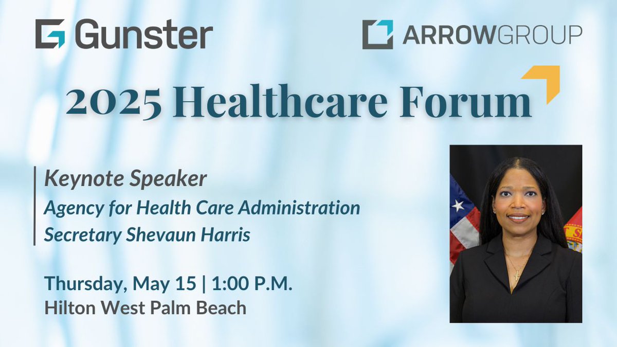 Join Us for the 2025 Healthcare Forum!

📅 Date: Thursday, May 15
📍 Location: Hilton West Palm Beach

Don't miss this chance to gain critical insights from top healthcare professionals, policymakers, and industry experts. Learn more and register now bit.ly/4cfNO8c