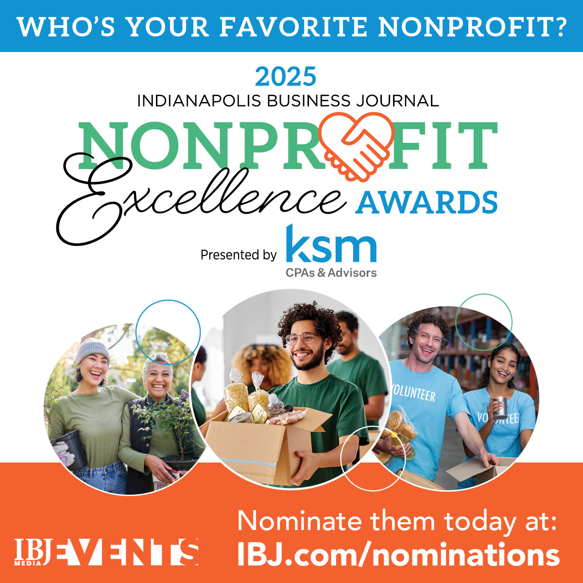 IBJ’s inaugural Nonprofit Excellence Awards, presented by KSM, will award up to $50,000 in funding and prestigious recognition to top nonprofits and foundations!

Tag a nonprofit that deserves recognition! Nominations are open now at ibj.com/events/2025/no….