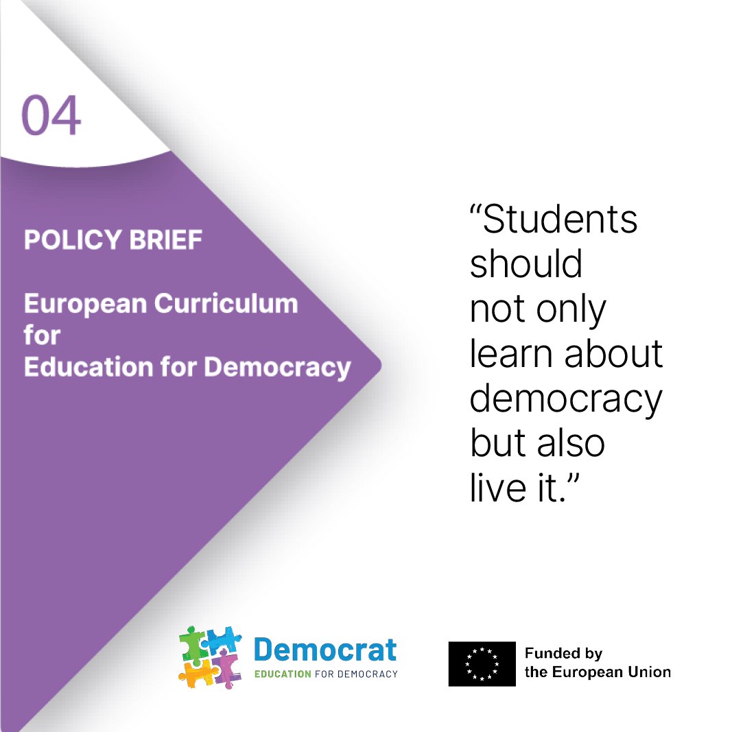 How do we align democracy education across Europe?

The DEMOCRAT policy bhttps://democrat-horizon.eu/deliverables/rief lays out the roadmap.

📕 democrat-horizon.eu

#Education4Democracy #DEMOCRAT