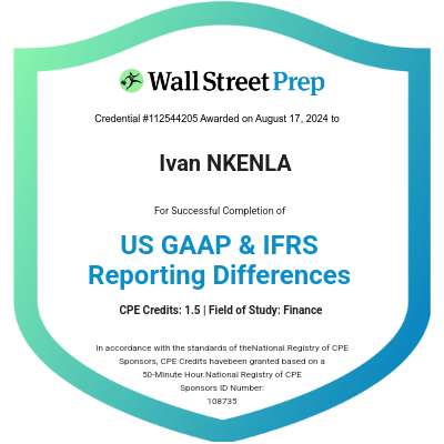 Almost one year ago, I completed the 
US GAAP &amp; IFRS Reporting Differences Certification  from <a href="/wallstreetprep/">Wall Street Prep</a>  certification.wallstreetprep.com/f25f741d-6408-…