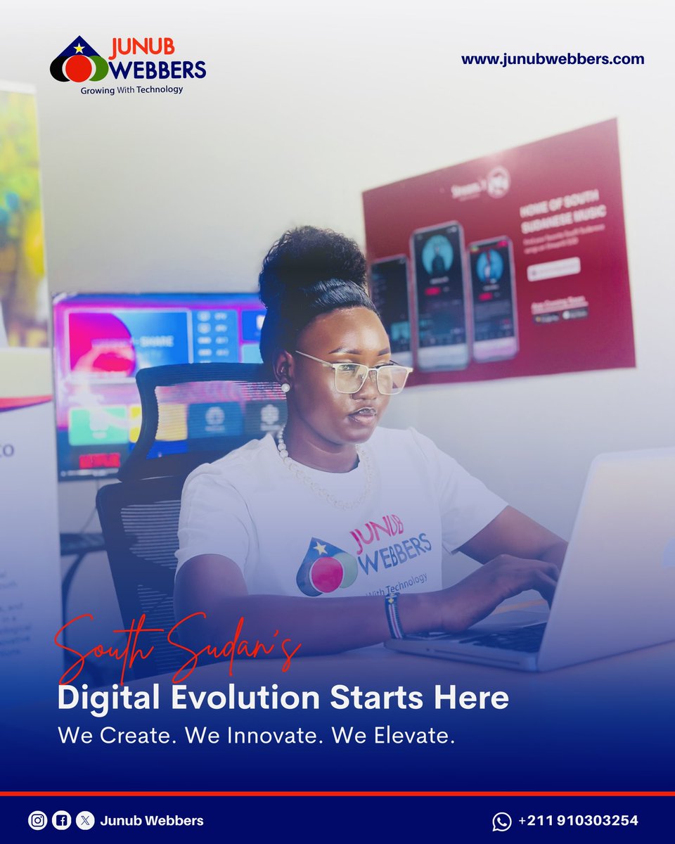 Empowering businesses and creators with modern digital tools. 

#junubwebbers #innovation #tech #southsudan #digitalmarketing #SSOT