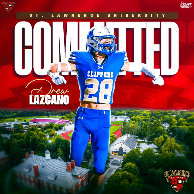 100% Committed!  I am extremely proud to announce that I will be continuing my academic and athletic career at St. Lawrence University in the fall.  I am extremely grateful to my coaches, my teammates and my family.  I would not be here without all of them.  Go Saints!!