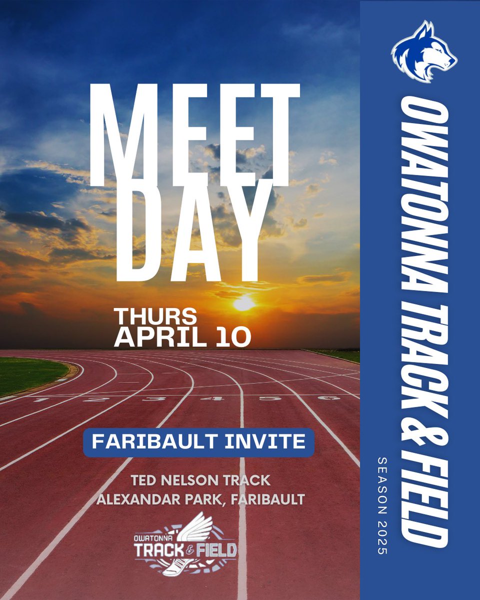 First meet of 2025 Season!
<a href="/OwaGirlsTrack/">Owatonna Girls Track</a> <a href="/OwatonnaBoysTra/">Owatonna Boys Track</a>