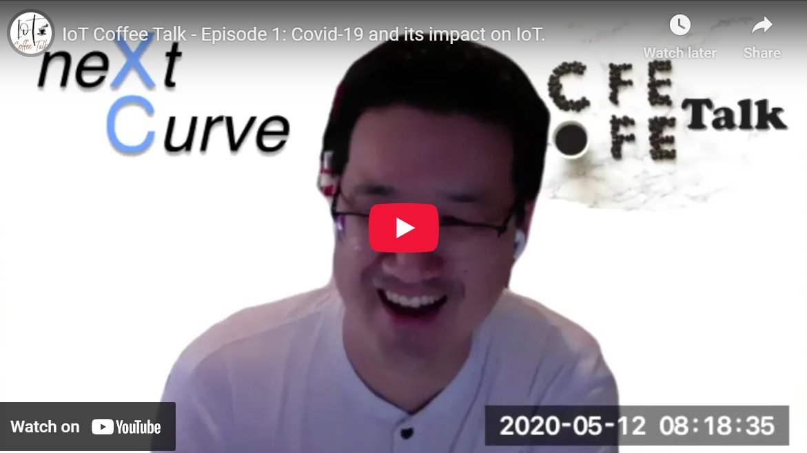 Episode 1: “The Covid-19 Impact on IoT” 
#IoT Coffee Talk🎙️1 #TechNews about #Digital #CyberSecurity #Automation #DigitalTwins #Edge #Cloud #5G #AI #Data #Industry40 #SmartCities #Telecom #IT #Mobile &amp; #Sustainability robtiffany.com/covid-19-and-i…