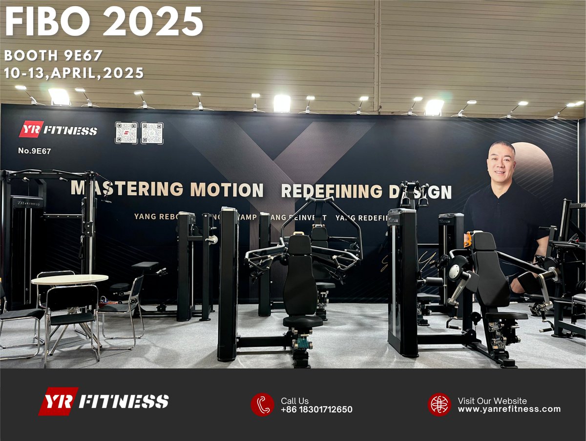 yrfitness_china's tweet photo. YR Fitness is officially at FIBO!
We’re all set and ready to meet you at Booth 9E67 – with our top-tier equipment, industry-leading technology, and a passionate team behind every detail. 💪
#yrfitness #FIBO2025 #gymequipment https://t.co/vv3aLHVito