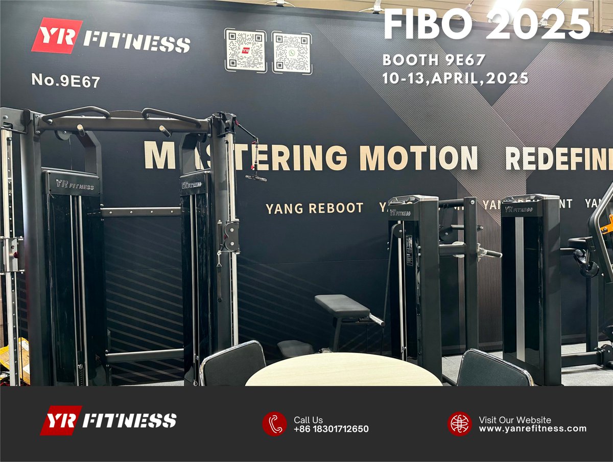 yrfitness_china's tweet photo. YR Fitness is officially at FIBO!
We’re all set and ready to meet you at Booth 9E67 – with our top-tier equipment, industry-leading technology, and a passionate team behind every detail. 💪
#yrfitness #FIBO2025 #gymequipment https://t.co/vv3aLHVito