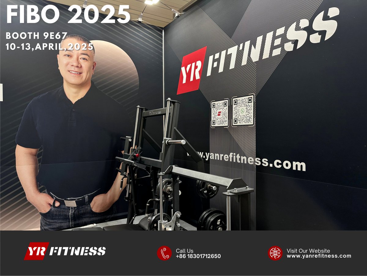 yrfitness_china's tweet photo. YR Fitness is officially at FIBO!
We’re all set and ready to meet you at Booth 9E67 – with our top-tier equipment, industry-leading technology, and a passionate team behind every detail. 💪
#yrfitness #FIBO2025 #gymequipment https://t.co/vv3aLHVito
