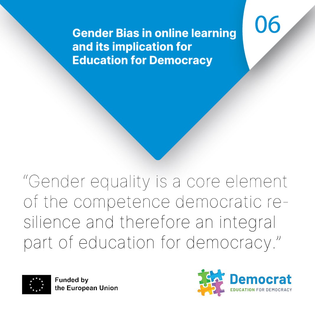 New DEMOCRAT brief shows how math platforms can reinforce gender stereotypes.

It’s time to code equality into learning.
democrat-horizon.eu/deliverables/

#Education4Democracy  #DEMOCRAT