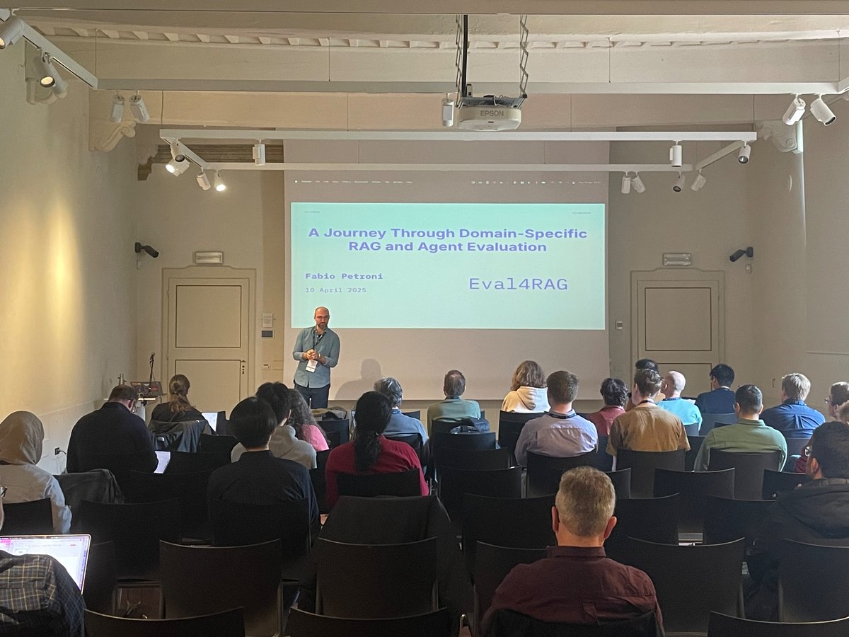Eval4RAG kicking off at <a href="/ecir2025/">ECIR2025</a> with a keynote from <a href="/Fabio_Petroni/">Fabio Petroni</a>