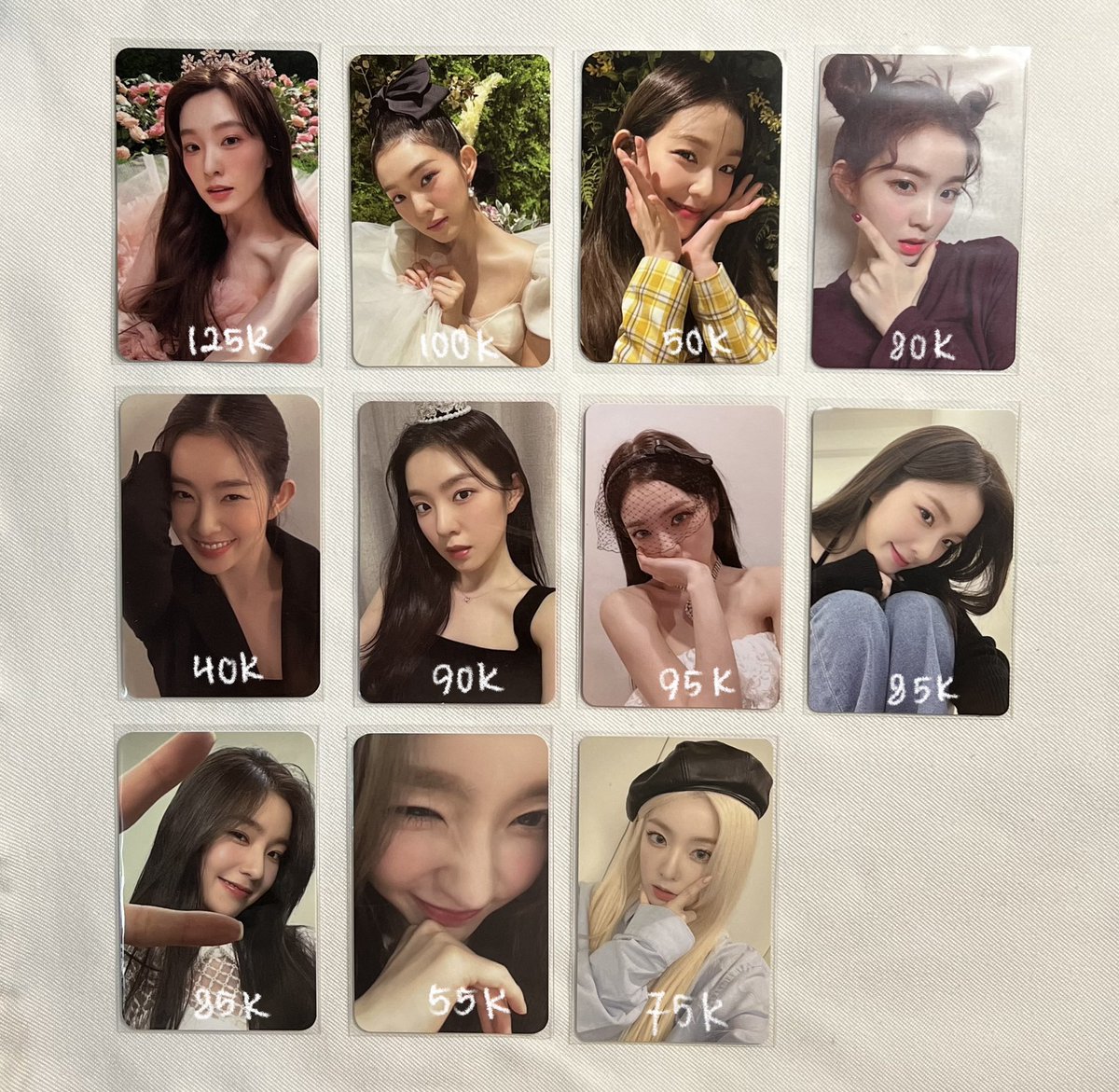 chaeryleee's tweet image. WTS (want to sell) pc irene rv ୨୧
• dom bandung
• price included fee packing 
tags: pita orgel, wedding reve, zoom, rookie cepol, queendom, smtown, season greeting