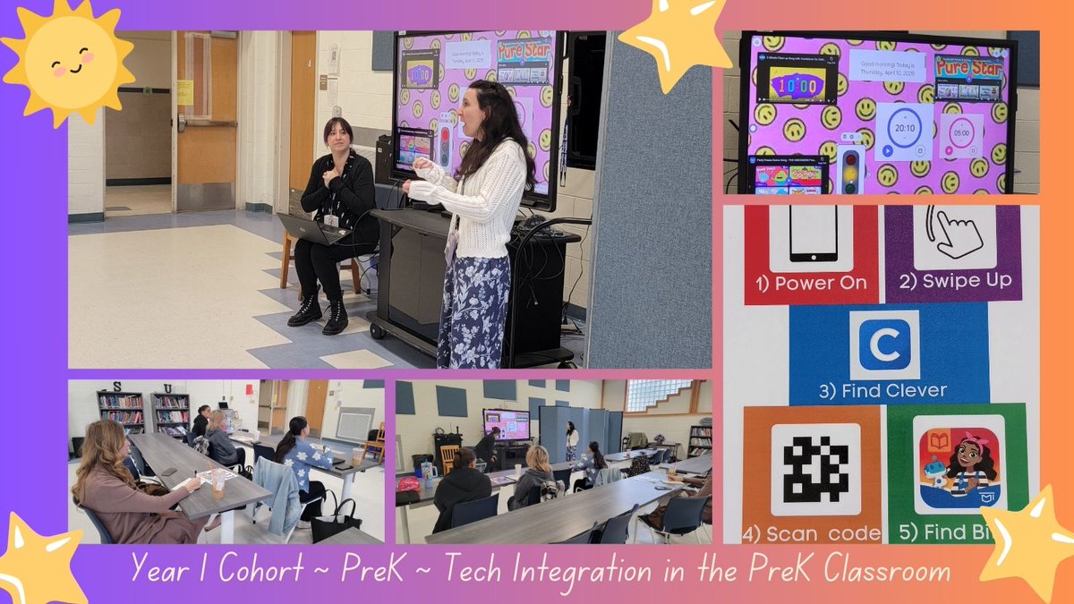 We are on a roll here at SU!  Our Year 1 cohort of PreK teachers gathered today for an amazing workshop called Technology Integration in the PreK Classroom.  A special thanks to Justine Daly and Megan DiGuilio for sharing their expertise.