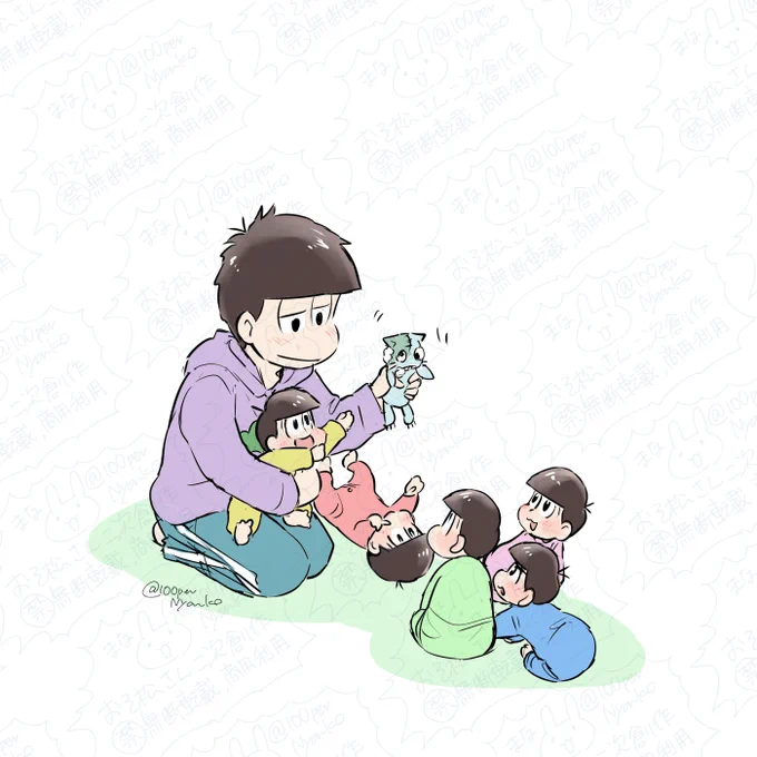 4月10日+0歳児の日(0の付く日を0歳児の日と言い張って0歳児の松を描く活動をしています)あのぬい 