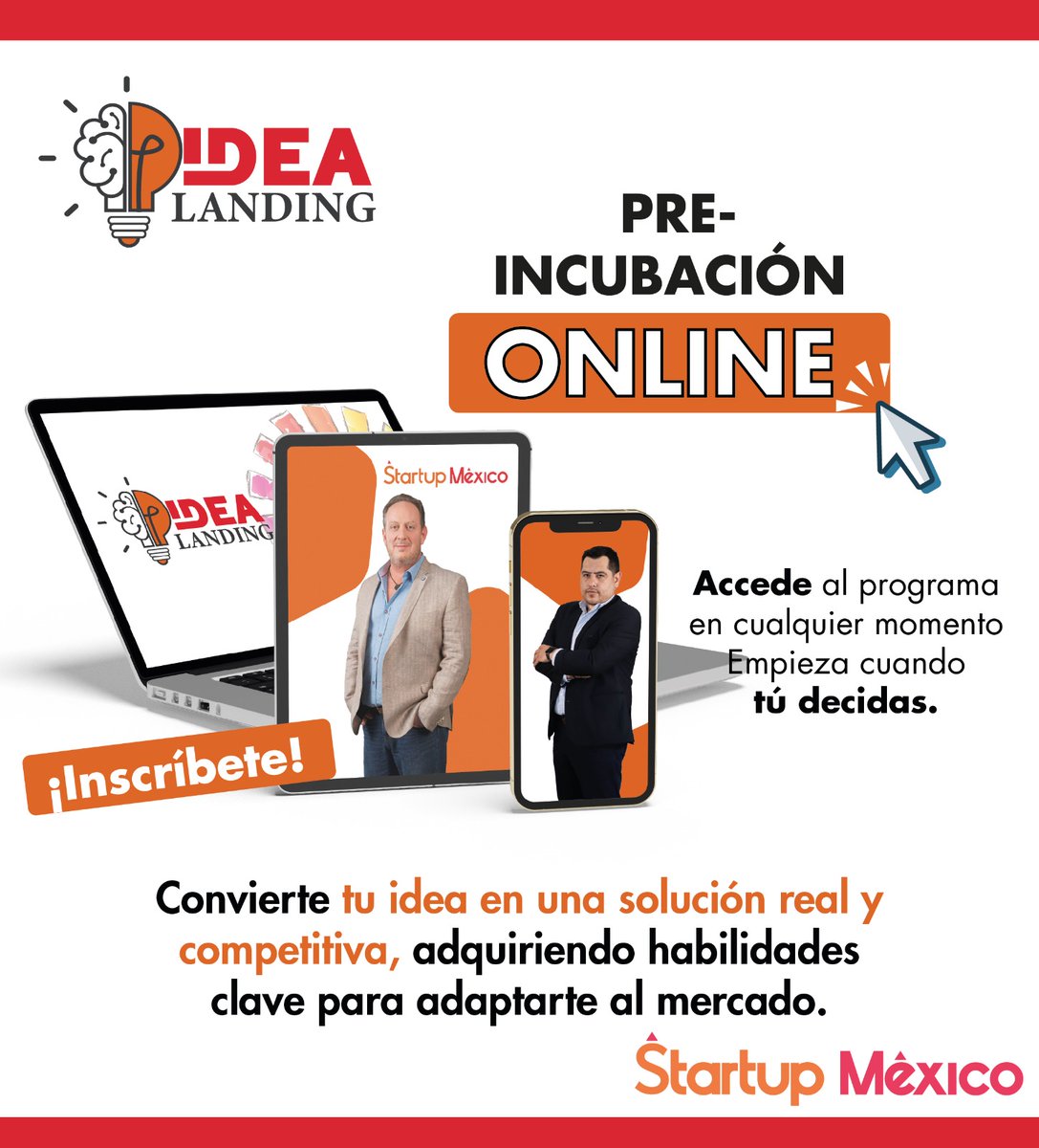 startupmexico's tweet photo. 💡 ¿Tienes una idea de negocio pero no sabes cómo aterrizarla?

En #IdeaLanding te damos las herramientas clave para que tu proyecto tenga rumbo y crezca con bases sólidas.

Accede al programa en cualquier momento. Empieza cuando tú decidas.

Regístrate: https://t.co/GshDWV3Epa https://t.co/JNn3ki9MzM