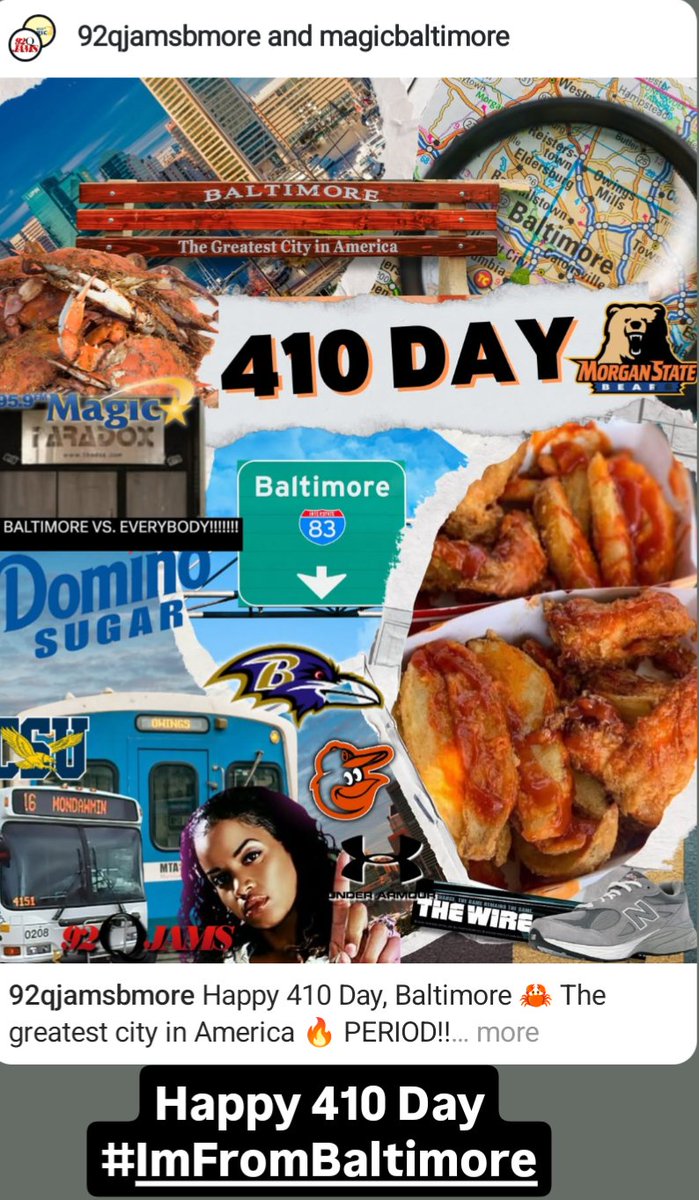 TRILLBlackLos's tweet photo. Happy 410 Day.
#ImFromBaltimore
#BaltimoreCity
#EastBaltimore https://t.co/YtCqCfGjx4