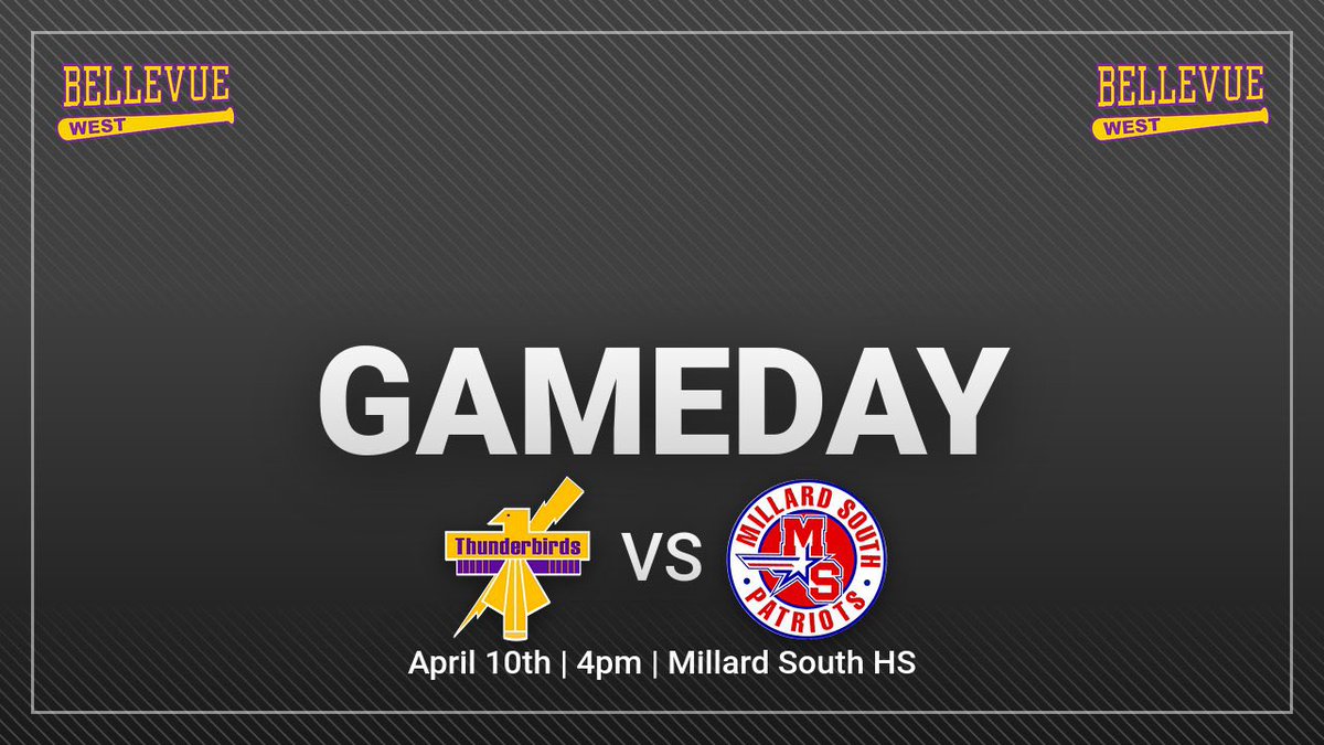 Bellevue West Reserves (@bwestreserves) on Twitter photo Game 10
Bellevue West Thunderbirds vs. <a href="/MSouthReserve/">Millard South Patriots Reserve Baseball</a>
🗓️April 10th
⏰4pm
📍Millard South HS
#TOGETHER Game 10
Bellevue West Thunderbirds vs. <a href="/MSouthReserve/">Millard South Patriots Reserve Baseball</a>
🗓️April 10th
⏰4pm
📍Millard South HS
#TOGETHER