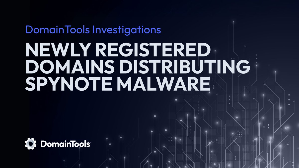 SecuritySnacks's tweet image. 🚨 Newly Registered Domains Distributing SpyNote Malware

The latest DomainTools Investigations (DTI) analysis reveals that deceptive websites hosted on newly registered domains are being used to deliver the potent AndroidOS SpyNote malware. dti.domaintools.com/newly-register…