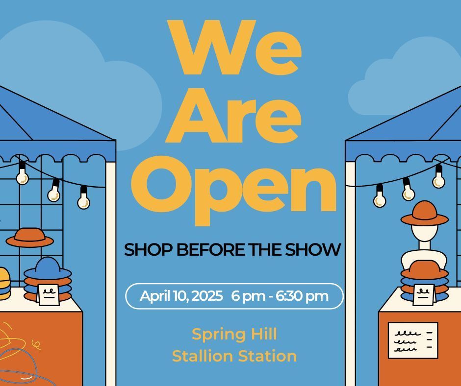 Coming to see the Dance Senior Showcase?  Stop by the Stallion Stallion to shop before hand!  Stallion Station will be opened April 10th from 6:00pm-6:30pm.