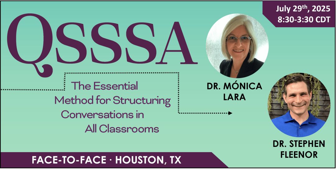 Seidlitz_Ed's tweet image. Who should attend @DrMLara &amp;amp; @StFleenor's #QSSSA workshop this summer?
- #GenEd &amp;amp; #ESL Ts
- Campus &amp;amp; district admins
- #InstructionalCoaches &amp;amp; specialists
- District curriculum leaders
 Have you registered yet? buff.ly/cbc9MPu