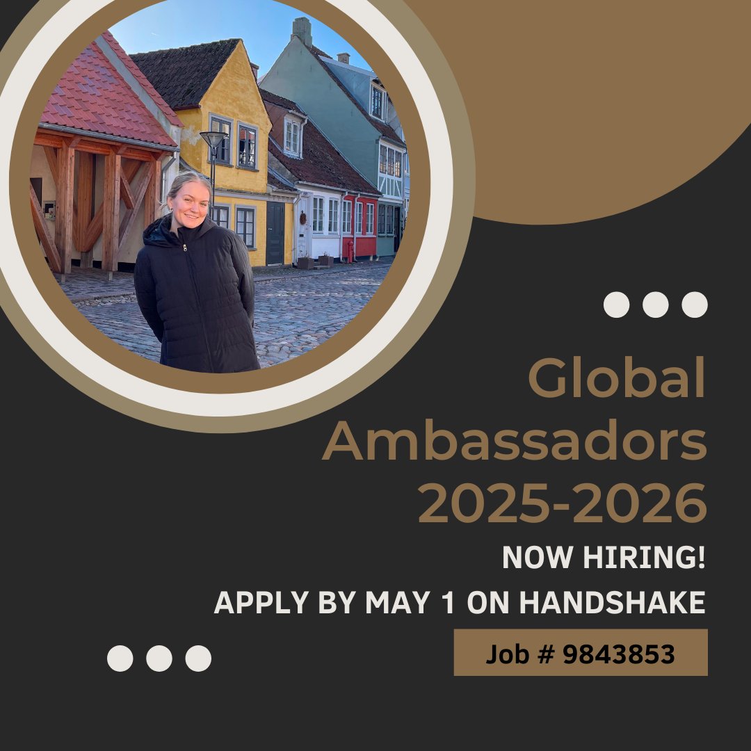 WocoStudyAbroad's tweet photo. We are hiring! We are looking for students interested in helping others plan their study abroad experience and support our current international students. Learn more and apply through Handshake. Apply by Thursday, May 1! https://t.co/8OlOSwv8ts