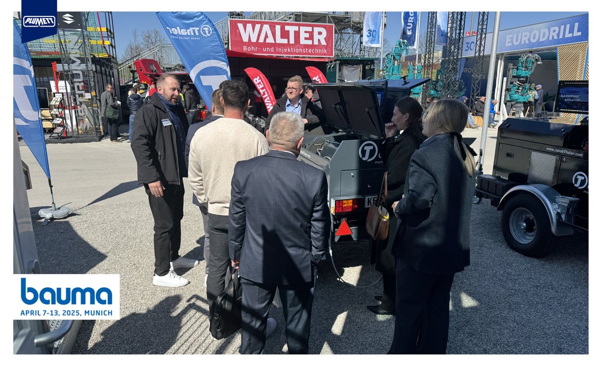 plumettazSA's tweet photo. A few souvenirs of the first days at Bauma 2025
Lots of visitors 👥, lots of customers 🤝, and lots of fascinating discussions! 💬 https://t.co/qHyGiVdrqH