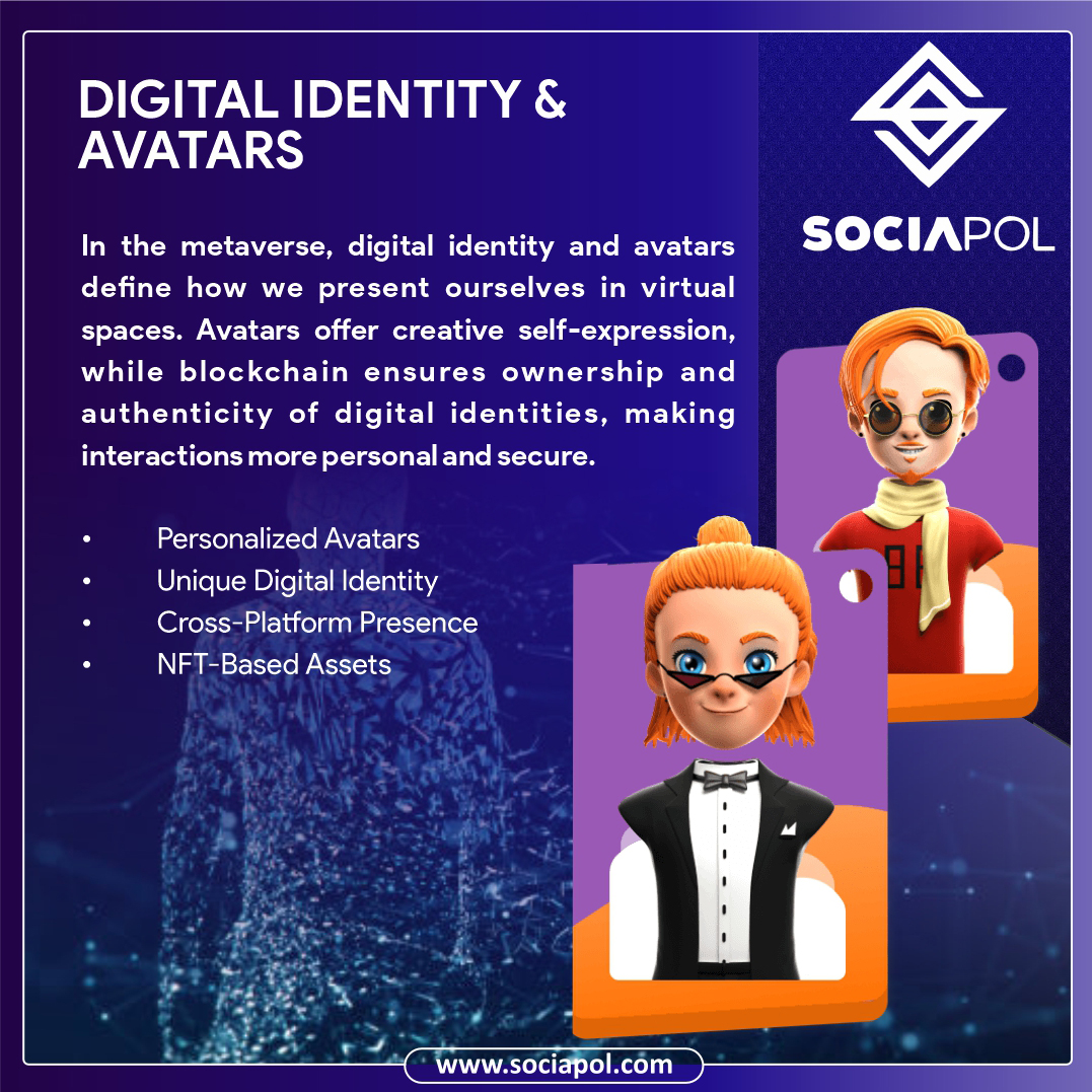 sociapol's tweet photo. 👾 Your digital self is more important than ever! Create unique avatars and personalize your online presence in the Metaverse with blockchain-powered identity. 🔑✨ #DigitalIdentity
#PersonalizedAvatars #NFTIdentity #MetaversePresence #BlockchainIdentity #VirtualSelf #DigitalTransformation #OnlinePresence