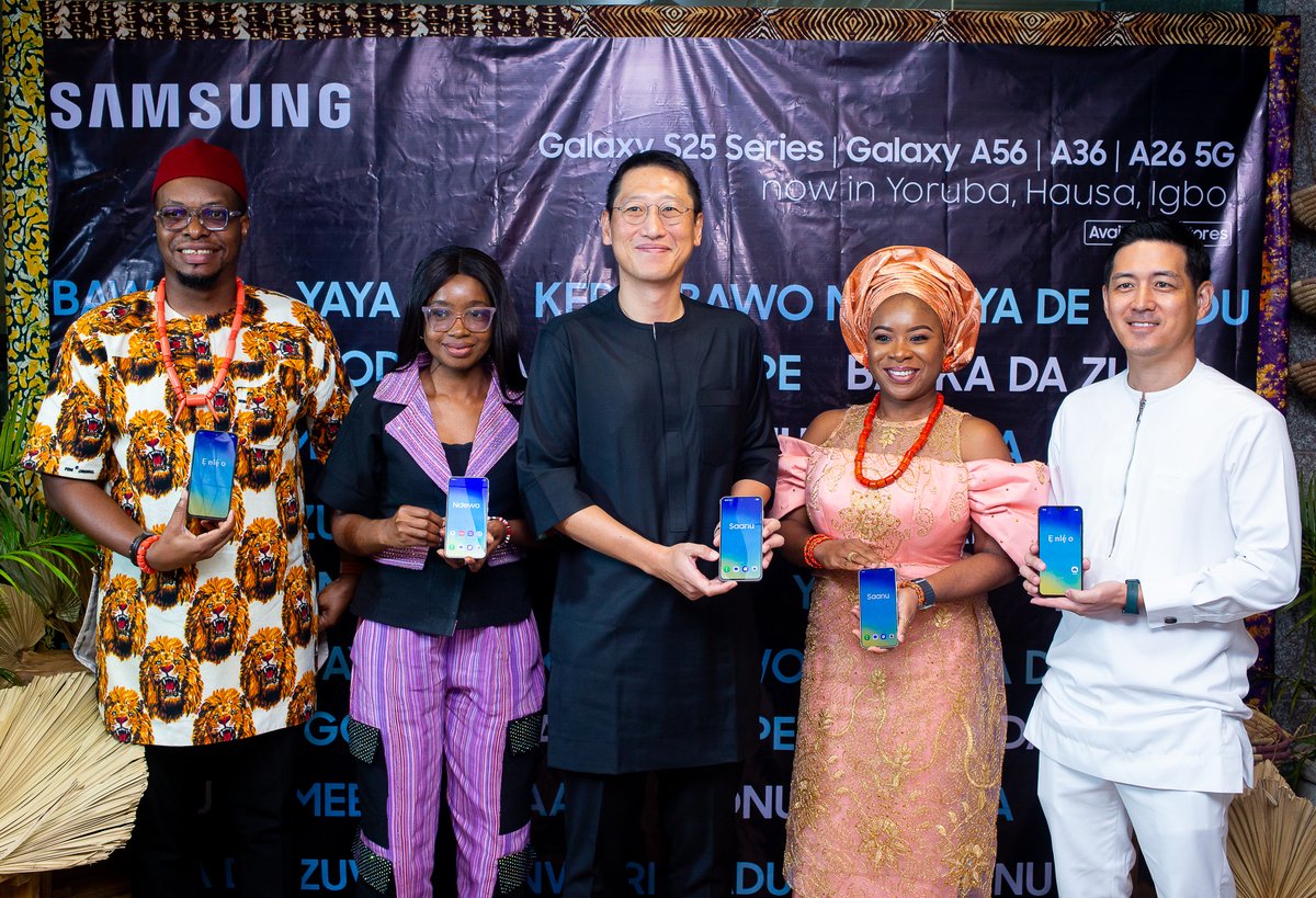 samsungmobileng's tweet photo. Last week, we officially launched the Local Language feature on our devices! It was a celebration of the Nigerian culture, and community.
Now you can set up your new Galaxy S25, A26, A36, or A56 in either Yoruba, Hausa, or Igbo
#WeSpeakYourLanguage
#YourLanguageYourIdentity https://t.co/bx1D2wHPPw
