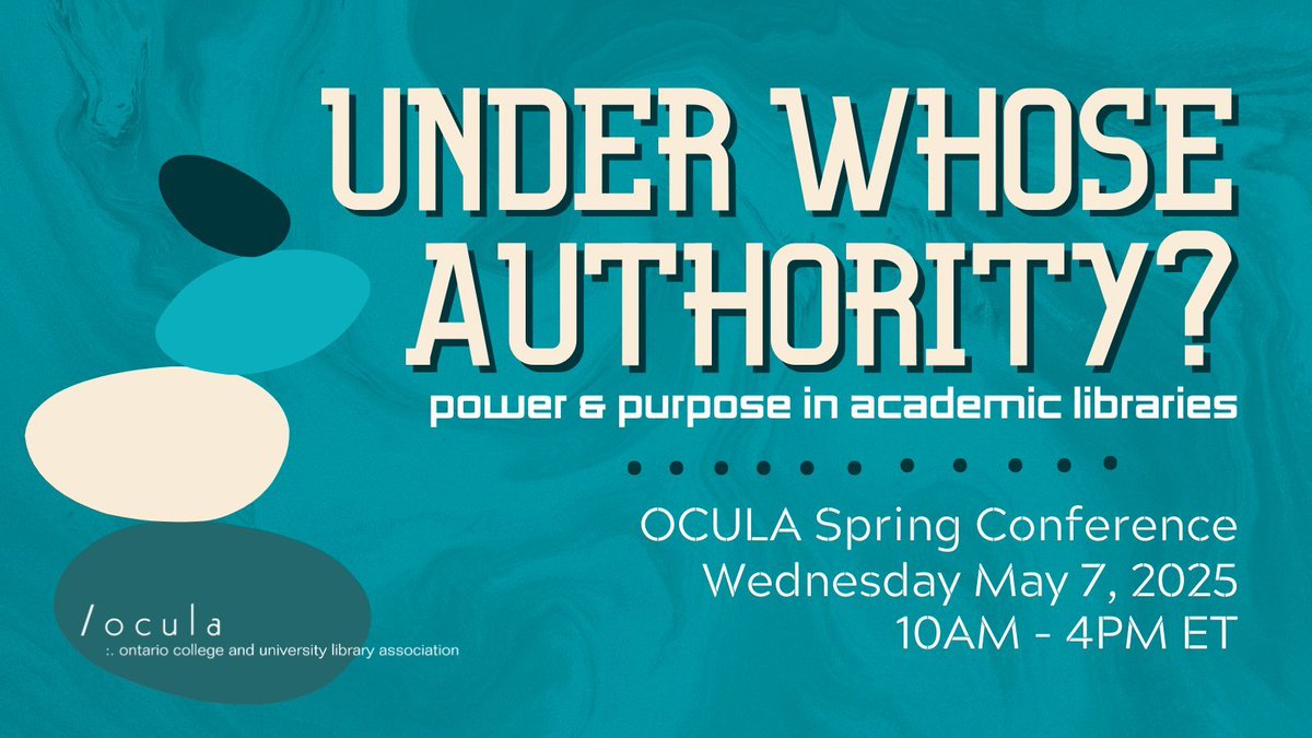 How can we use our roles in the academic library to enact institutional, sectoral, and social change? Dive into this question and more at the OCULA Spring Conference happening on May 7, 2025. Register to secure your spot! buff.ly/zndtRFm