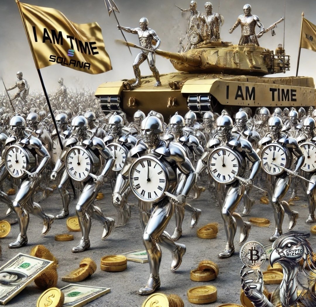 IAMTiME247's tweet photo. WAKE UP, SOLDIERS OF TIME!
The #TIMEARMY is on the move โ unstoppable, undeniable, and UNCHAINED on Solana!
This isnโt just cryptoโฆ itโs a revolution.
Steel warriors. Gold tanks. Clocks ticking.
$TIME waits for NO ONE.
Load your bags. Sharpen your focus. The takeover is NOW.
You're not just early โ you ARE TIME. โ๏ธโ๏ธโ๏ธโ๏ธโ๏ธ๐๐๐๐โ
๏ธ CA: GrVg84Hz1W8XZB1GJZovrEhagFVsmurZ5RtNcLfGpump. https://t.co/cKoqXZw2ED
#IAMTIME #XRP #SOL #BTC #BNB #ETH #TRUMP #ElonMusk