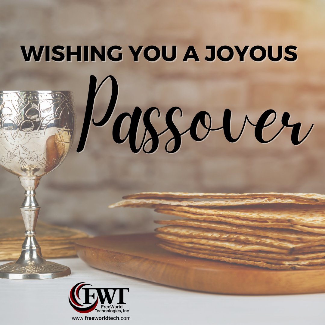 FWTCorp's tweet image. #HappyPassover from #FreeWorldTech

#Passover #SmallBusiness #WomenOwnedBusiness #ManassasParkVA #CityofManassasPark