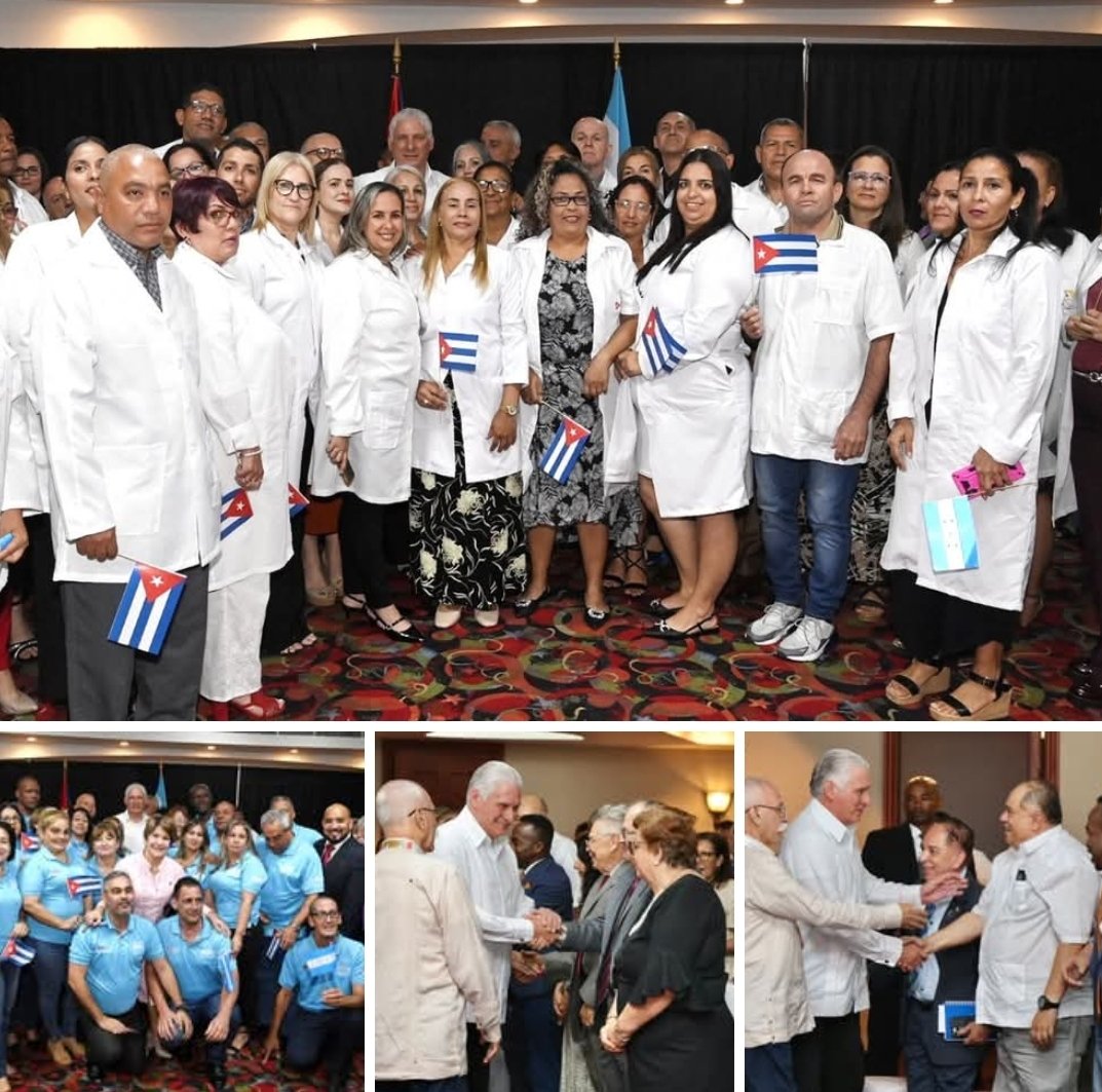EduardoLopezL65's tweet photo. En Honduras, Tegucigalpa, @DiazCanelB establece un fraternal encuentro de solidaridad, amor, amistad y emancipación, con un grupo de colaboradores cubanos de salud, educación y  hondureños del movimiento de solidaridad con #Cuba
@MarelysVal52218 #CubaVencerá #PinardelRio https://t.co/FMF2o5VCGV