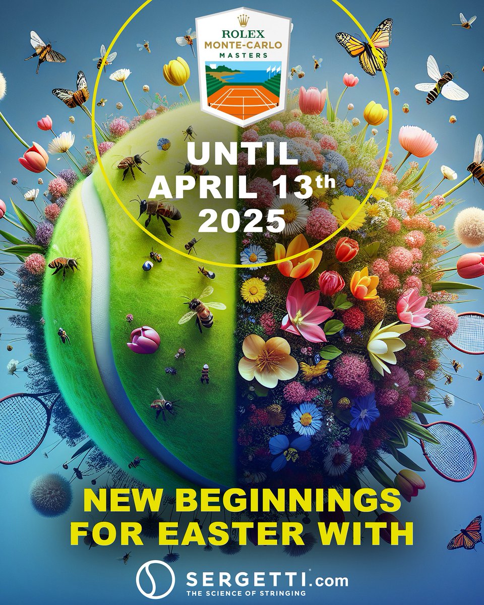 Easter is all about celebrating new beginnings and seizing new opportunities. Bring the 𝗦𝗲𝗿𝗴𝗲𝘁𝘁𝗶 𝘁𝗲𝗻𝘀𝗶𝗼𝗻s 𝘀𝗵𝗲𝗲𝘁 into your game

With the Monte-Carlo Masters until April 13th on iconic clay courts, precision and strategy are key
sergetti.com/en/
#Tennis