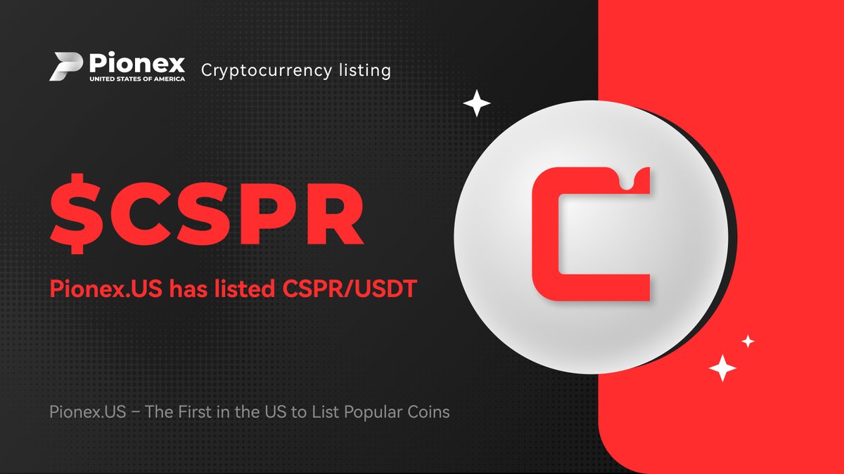 🚀$CSPR (Casper) <a href="/Casper_Network/">Casper</a> is now live on #PionexUS! ️ 
🤖Trade smart with AI bots at low fees 24/7 in the US🇺🇸
👀Don’t miss your chance to explore one of the most scalable Layer-1 networks! 
👉Start trading: bit.ly/CSPR_Pionex

#CSPR #Casper #Pionex #TradingBot