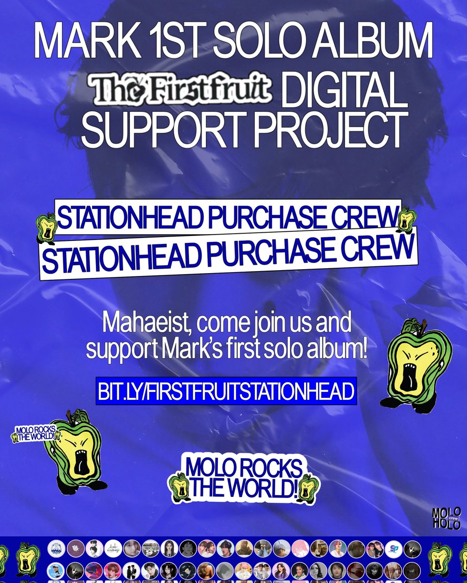 [MARK 1st SOLO ALBUM] — STATIONHEAD PURCHASE CREW

Kami mencari teman-teman yang bisa melakukan purchase lagu Mark 1999 di <a href="/STATIONHEAD/">STATIONHEAD</a> 🙌

Bagi yang berminat silakan mengisi form di bawah ini:
🩵 bit.ly/firstfruitstat… 

Jika ada pertanyaan kindly DM <a href="/moloholocrew/">MOLOHOLOCREW</a>, ya! 🫡