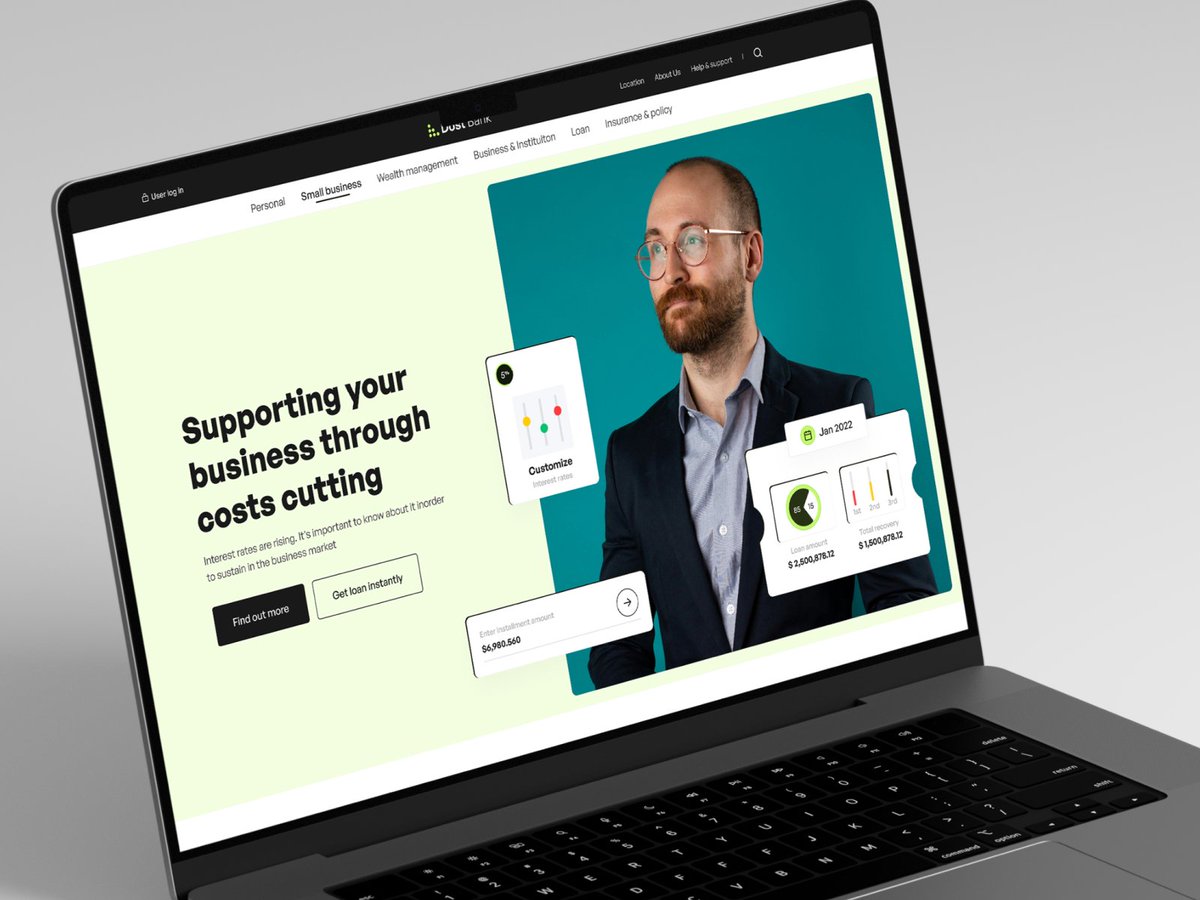 Maqawagency's tweet image. This homepage design is crafted specifically for Small Businesses, offering a clear and supportive digital banking experience.

Full view: dribbble.com/shots/25886455…

.
.
.
#bankingui #financeui #bankingwebsite #ui #ux #smallbusiness #webdesign #uiuxdesign