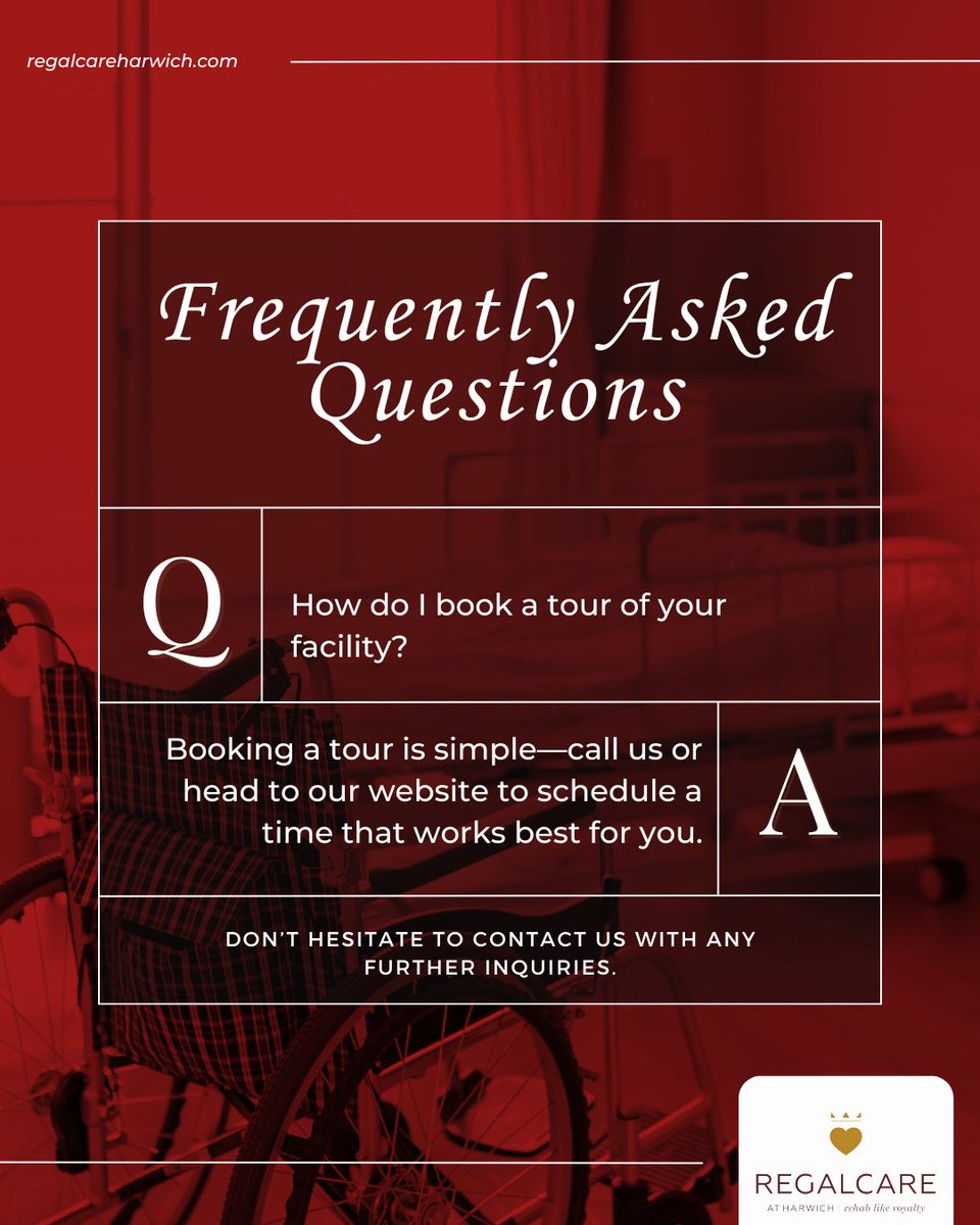 AtHarwich's tweet photo. Here’s the FAQ to guide you! Looking for answers to something specific? Contact us directly—we’d love to help! 🌟

 #RegalCareAtHarwich #SupportiveCare https://t.co/BDPjlXvRy6