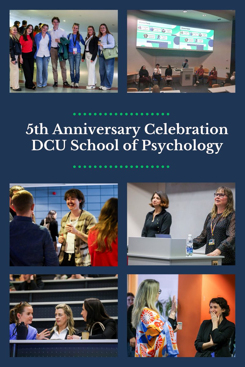 Thank you to all who celebrated 5 years of DCU Psychology!
We reflected on our history, shared our current story, and looked ahead. A special thanks to alumni Michelle, Clare, Emmet, Dean &amp; Aisling, and to staff sharing exciting projects shaping our future.