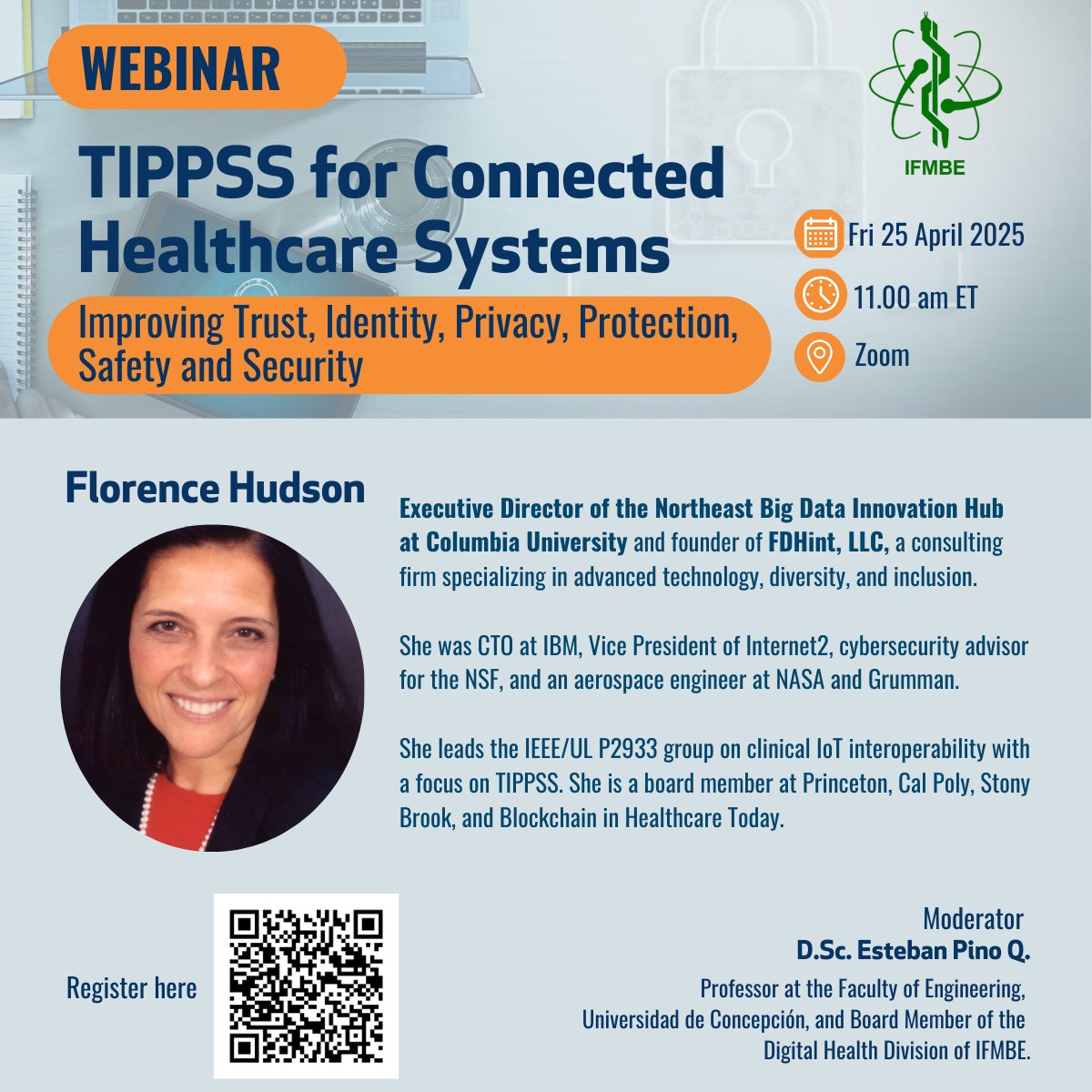 🔐 How can we build trustworthy connected healthcare systems?

Join Florence Hudson (<a href="/NEBigDataHub/">Northeast Big Data Hub</a>) for a free webinar on the new IEEE 2933 Clinical IoT standard with TIPPSS.

🗓️ Apr 25 | 🕚 11AM ET
🔗 Register: zoom.us/webinar/regist…
#IoT #Cybersecurity #IEEE <a href="/IFMBE_official/">IFMBE</a>